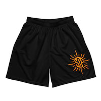 Black Mesh Logo Shorts